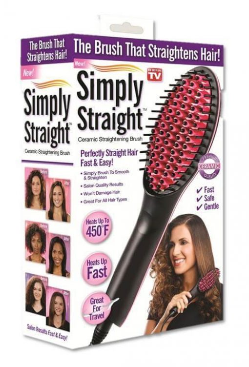 Simply Straight Ceramic Brush Hair Straightener Medistore BD 3