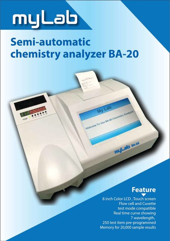 mylab ba-20 semi automatic biochemistry analyzer