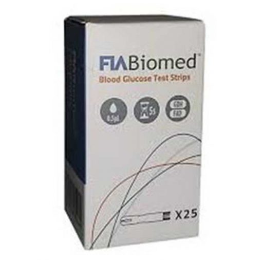 FIA Biomed Blood glucose test 50 Strips