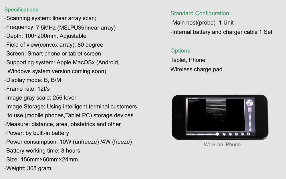 Portable & wireless ultrasound machine