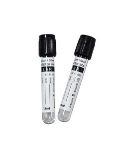 Medical Supply Sodium Citrate 1 4 Disposable Vacuum ESR Blood Collection Tube with Black Cap