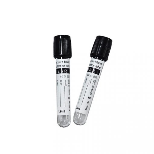 Medical Supply Sodium Citrate 1 4 Disposable Vacuum ESR Blood Collection Tube with Black Cap