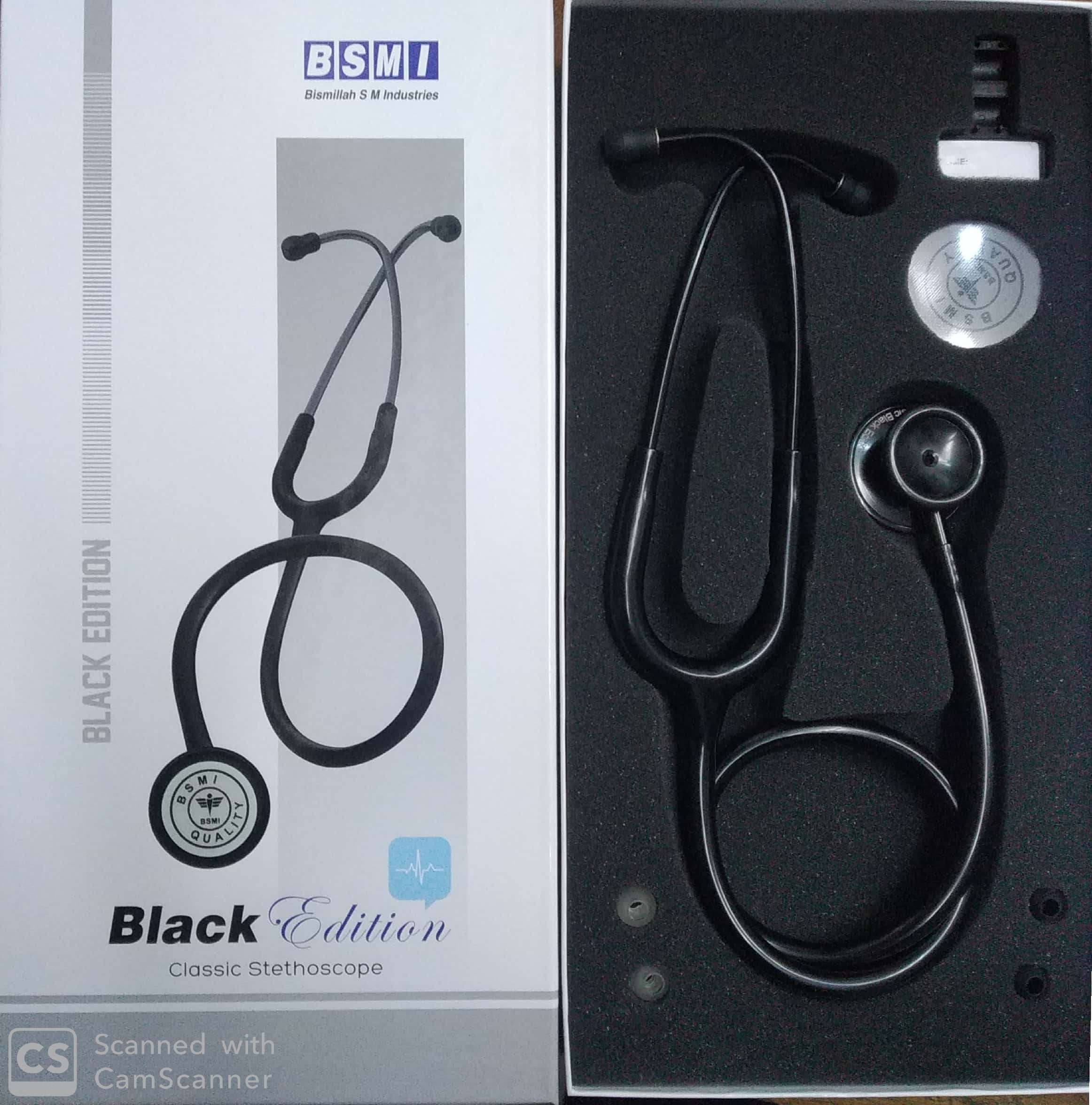 BSMI Classic Stethoscope – Black Edition