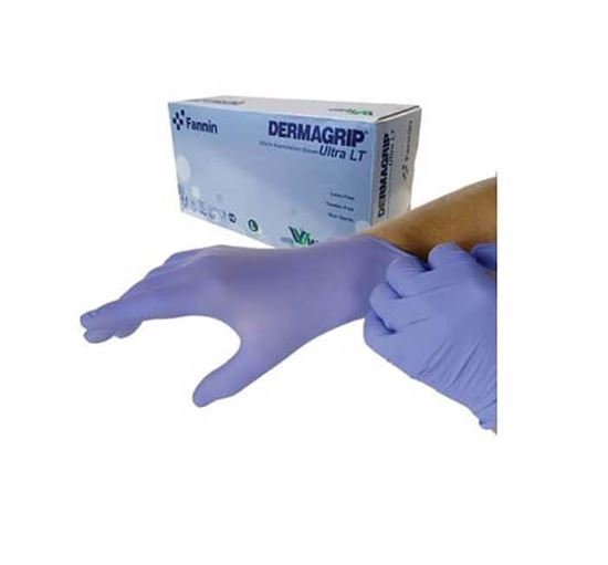 DERMAGRIP Powder Free Blue Nitrile Hand Gloves- 100pc