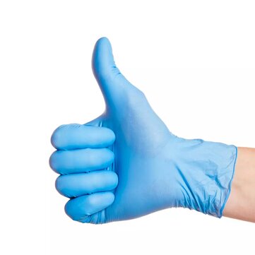 INTCO Disposable Blue Nitrile Examination Gloves - Image 2