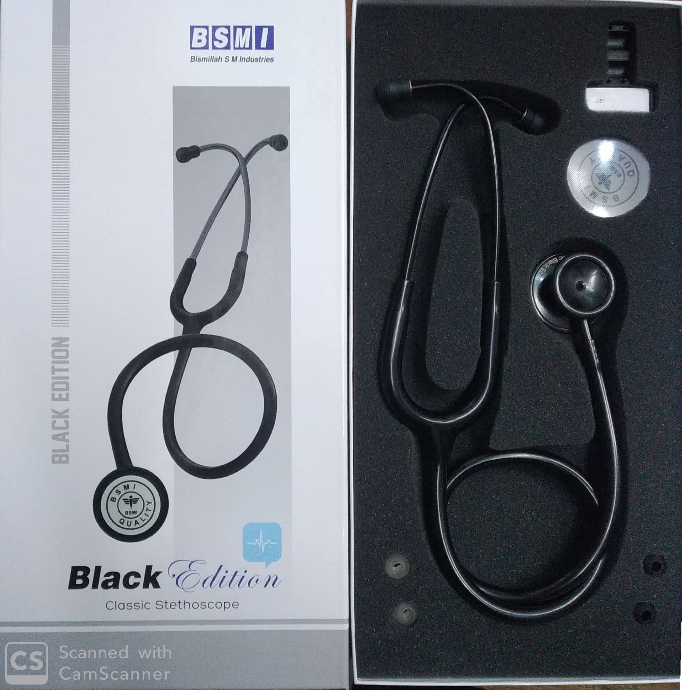BSMI Classic Stethoscope - Black Edition