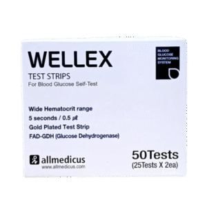 Wellex Glucose Meter Test Strip- 50 Pcs