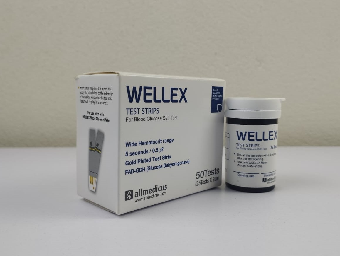Wellex Glucose Meter Test Strip- 50 Pcs