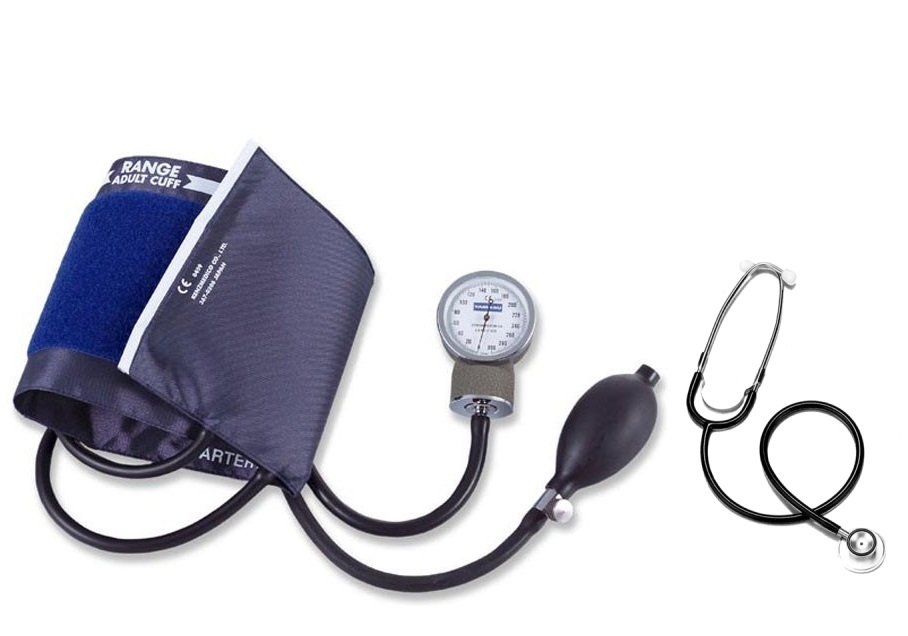 YAMASU Aneroid Sphygmomanometer, Manual Blood Pressure Machine With Stethoscope