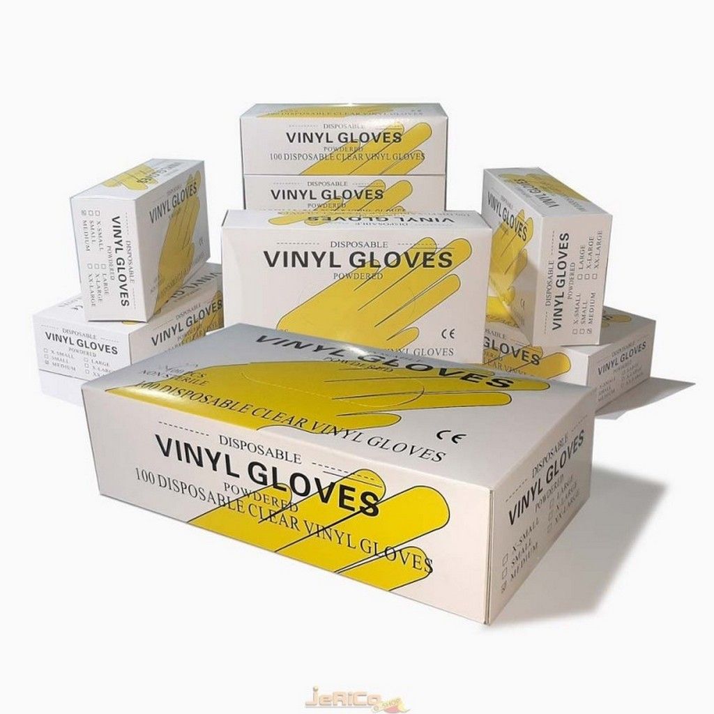 Powder Free Vinyl Hand Gloves 100 Pcs