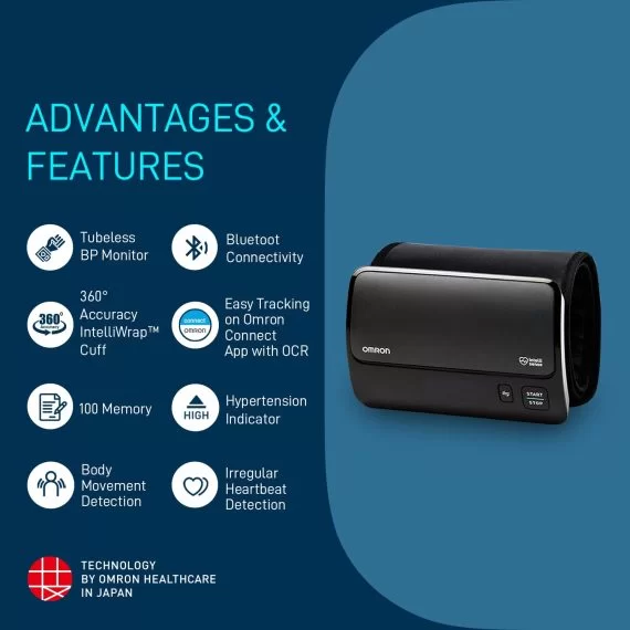 Omron HEM 7600T Smart Elite+ Advanced Tubeless Blood Pressure Monitor